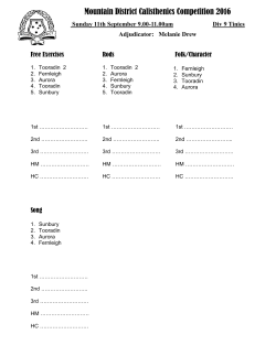 Mountain District Calisthenics Competition 2016