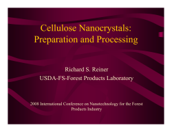 Cellulose Nanocrystals