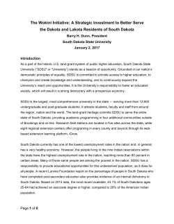 The Wokini Initiative - South Dakota State University