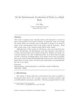 On the Instantaneous Acceleration of Points in a Rigid Body