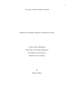 Education for Liberation: Malcolm X Liberation University