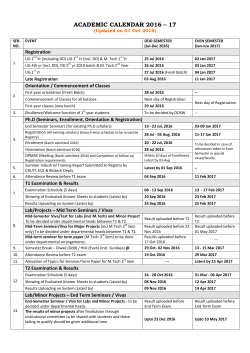 academic calendar 2016 &ndash; 17