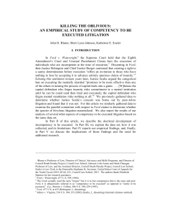 Killing the Oblivious - Death Penalty Information Center