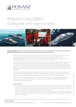 PONANT EXPLORERS : Cutting the first sheet of steel
