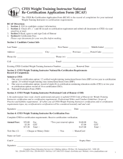 l. CFES Weight Training Instructor Re