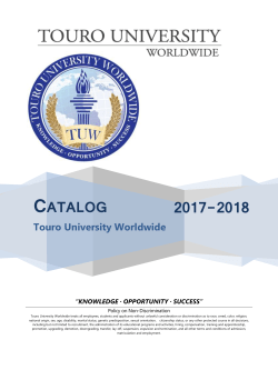 catalog - Touro University Worldwide