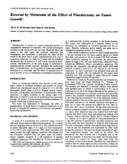 Reversal by Melatonin of the Effect of