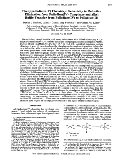 Phenylpalladium( IV) Chemistry