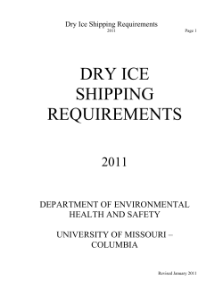 dry ice shipping requirements