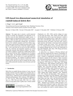 GIS-based two-dimensional numerical simulation of rainfall