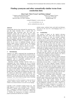 Finding synonyms and other semantically