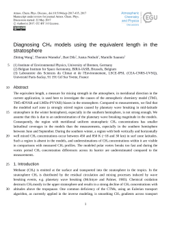 Diagnosing CH4 models using the equivalent length in the