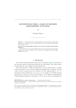 EXPONENTIALS FORM A BASIS OF DISCRETE HOLOMORPHIC