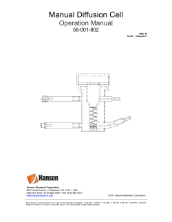 Manual Diffusion Cell
