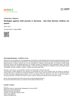 Strategies against child poverty in Germany