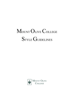 mount olive college style guidelines