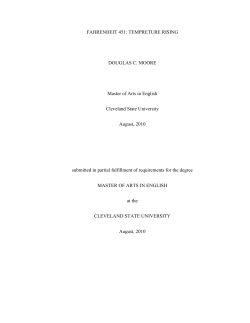 FAHRENHEIT 451: TEMPRETURE RISING DOUGLAS C. MOORE