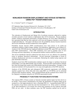 nonlinear random displacement and fatigue estimates using pdf