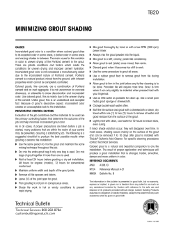 MINIMIZING GROUT SHADING