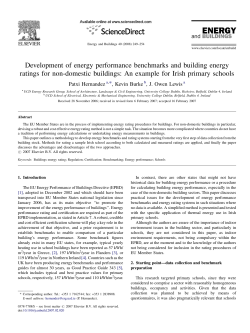 Development of energy performance benchmarks and building