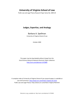 Judges, expertise, and analogy