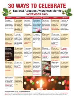 30 ways to celebrate - Adoptive Families Magazine