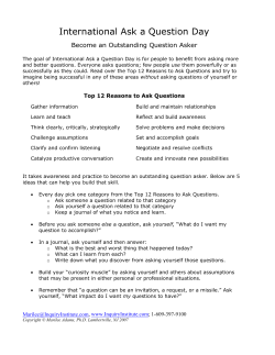 International Ask a Question Day