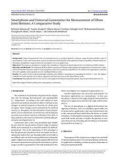 Smartphone and Universal Goniometer for Measurement of Elbow