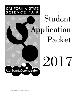 Student Application Packet, 2017