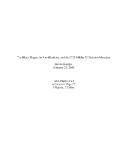 The Black Plague, its Ramifications, and the CCR5