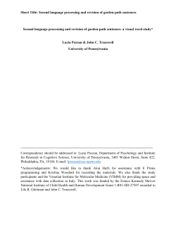 Second language processing and revision of garden