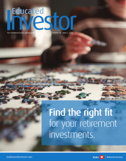 for your retirement investments.