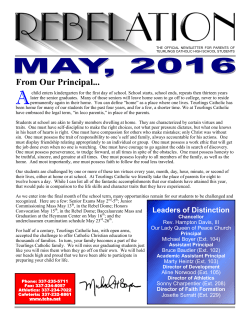 May 2016 - Teurlings Catholic High School