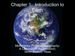 Chapter 1: Introduction to Earth