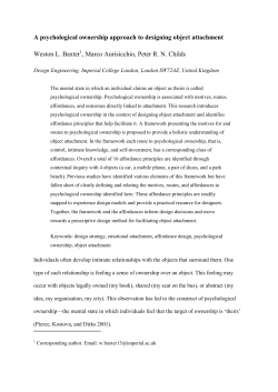 A psychological ownership approach to designing