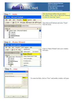 Spam configuration Microsoft Outlook