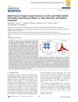 High-Pressure Single-Crystal Structures of 3D Lead
