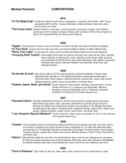 Compositions - Second Sight Music