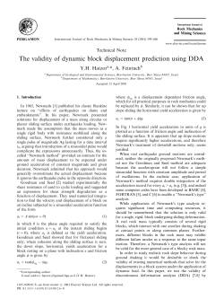 The validity of dynamic block displacement prediction using DDA