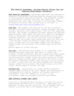 ROTC Physical Assessment, the Army Physical Fitness Test and