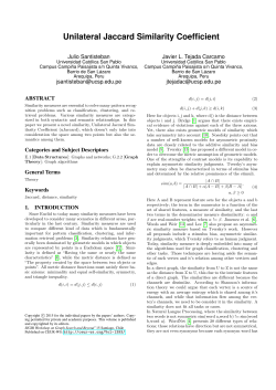 Unilateral Jaccard Similarity Coefficient