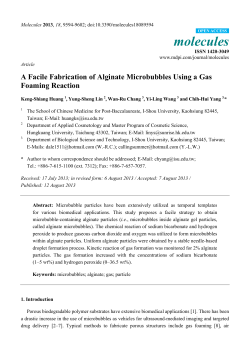 A Facile Fabrication of Alginate Microbubbles Using a Gas Foaming