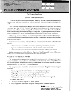 The Election Continues - Public Sector Consultants