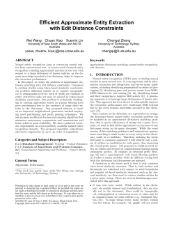 Efficient Approximate Entity Extraction with Edit Distance Constraints