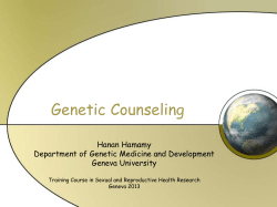 Genetic counseling
