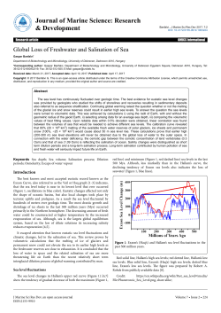 Global Loss of Freshwater and Salination of Sea