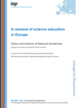 A renewal of science education in Europe &ndash; views and actions of