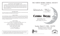 Carmina Burana Liebeslieder-Walzer
