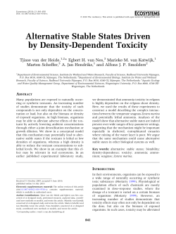 Alternative Stable States Driven by Density