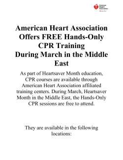 American Heart Association Offers FREE Hands